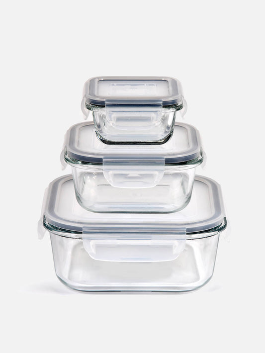 3-Piece Glass Storage Containers Set