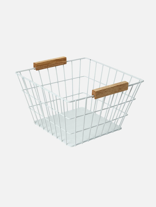 Metal Storage Basket White L