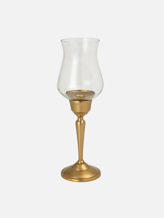 Gold Pillar Candle Holder - M