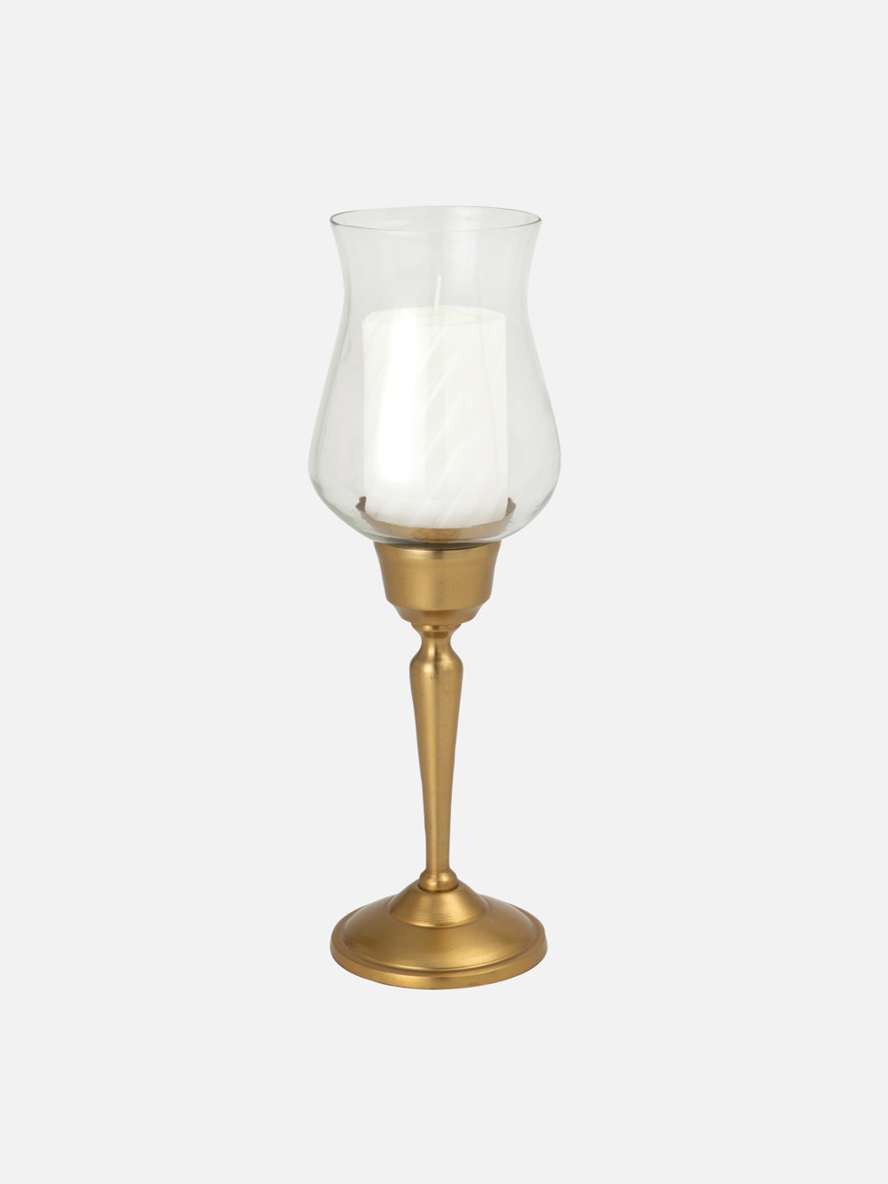 Gold Pillar Candle Holder - M